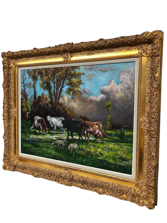 Antique Landscape Oil Painting